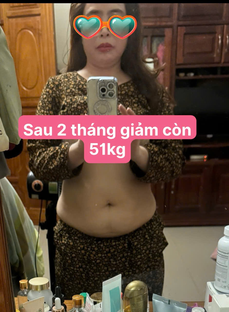 Chị Thuỷ Quảng Nam sau khi dùng Đạm Eo Thon Latuenfit, 51kg