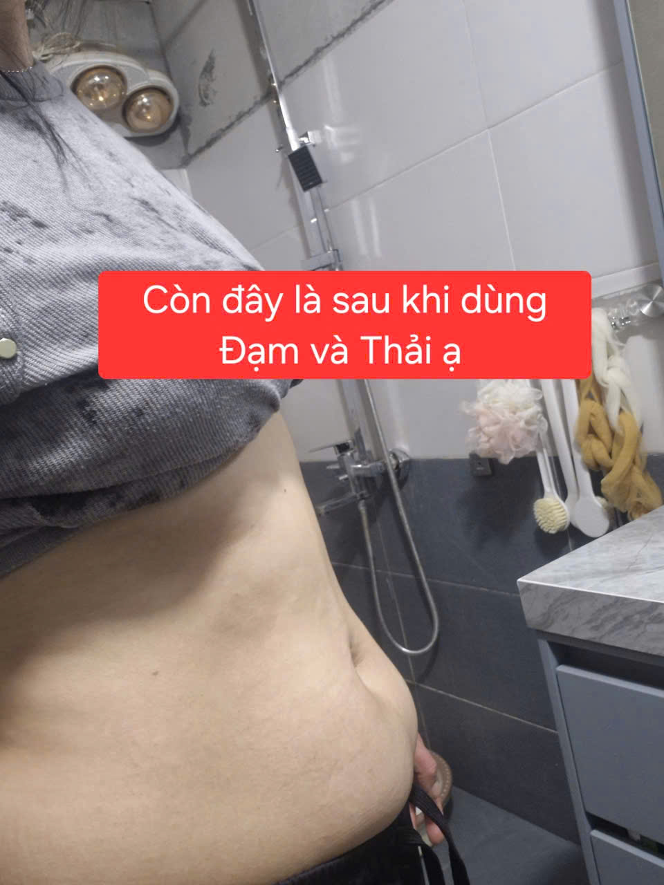 Chị Việt Hoàng sau khi dùng Đạm Eo Thon Latuenfit